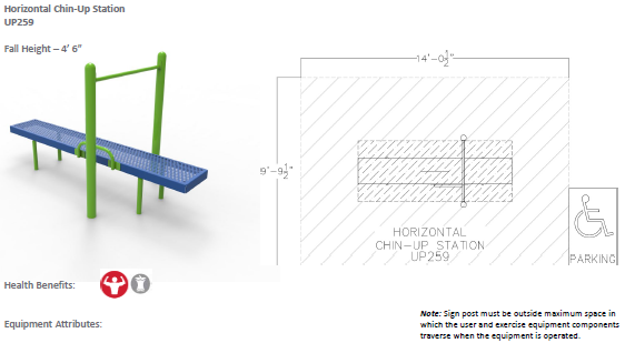 ActionFit Horizontal Chin-Up Station UP259