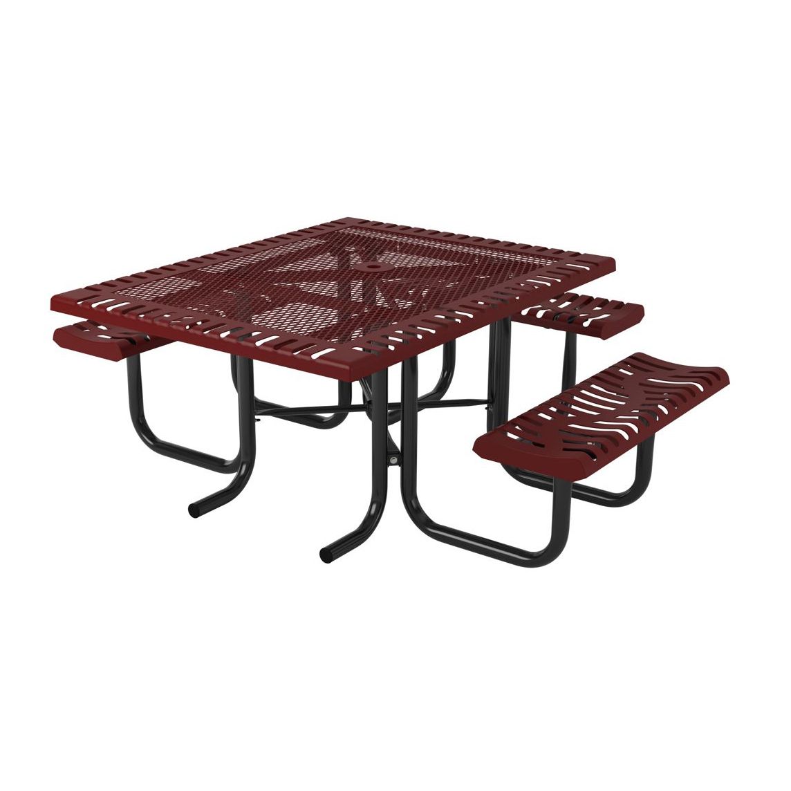 Superior Recreational 46ft x 57ft Classic Accessible Square Portable Table with 3 Attached Seats T46CLASS-3ADA