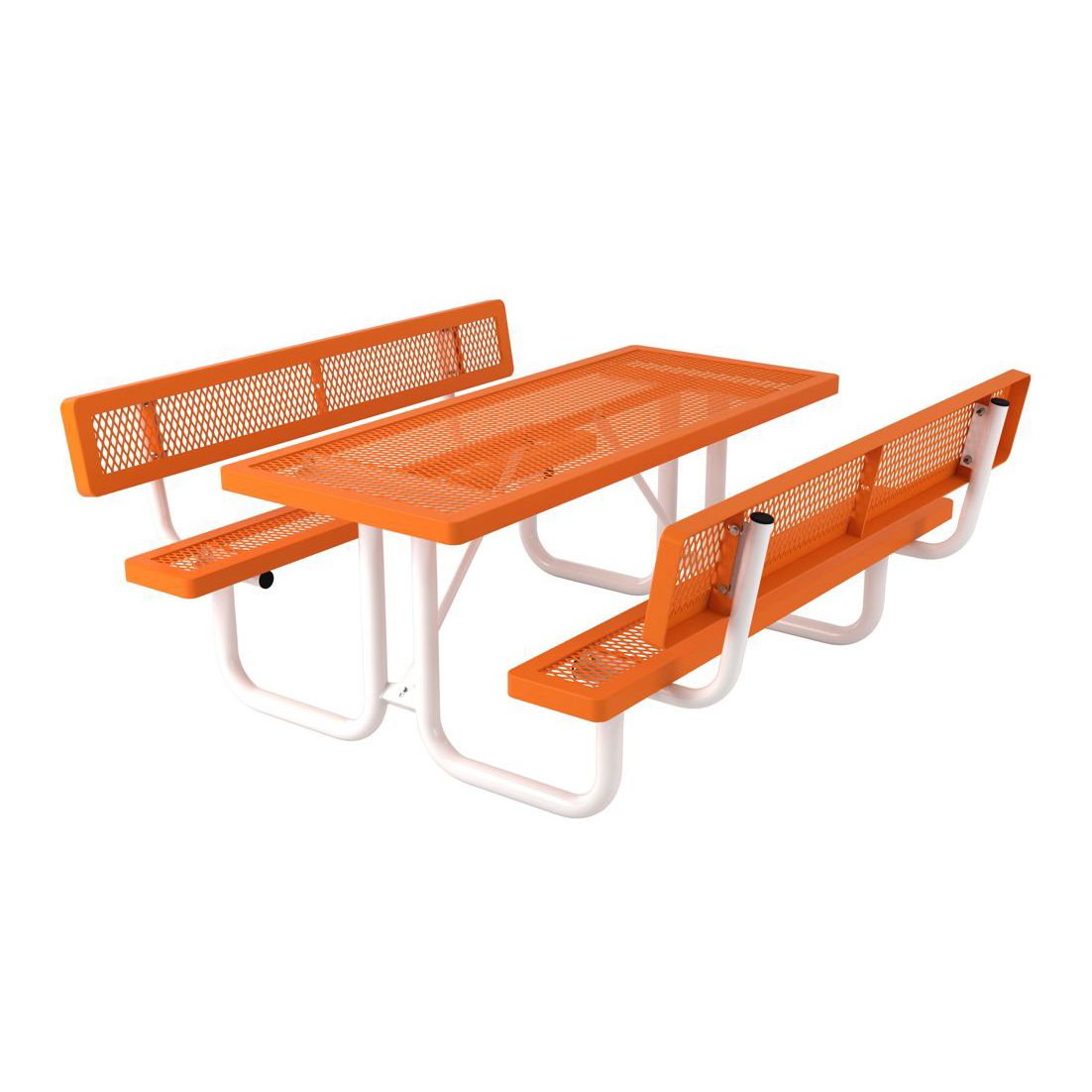 Superior Amenities Regal Rectangle Portable Table with Seatbacks - T8RCWB